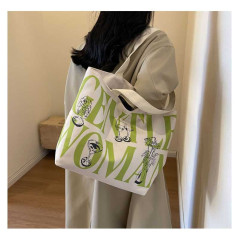 Sac bandoulière toile vert clair 33x44x13 | Smarty