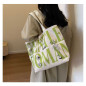 Sac à bandoulière en toile ECO – 33 x 44 x 13 cm vert clair Sac à bandoulière en toile ECO – 33 x 44 x 13 cm vert clair