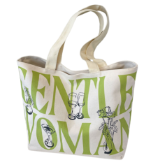 Sac bandoulière toile vert clair 33x44x13 | Smarty