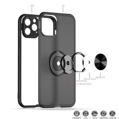 Coque Samsung Série S rouge bague support