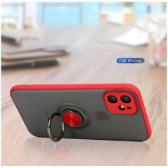 Coque Samsung Série S rouge bague support