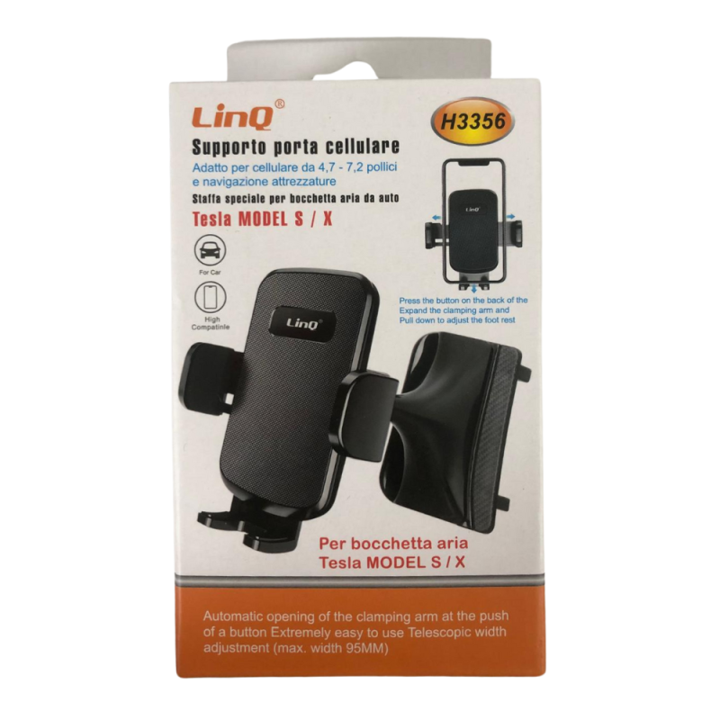 Support pour Téléphone Tesla Model S / Tesla Model X - LinQ H3356 Support pour Téléphone Tesla Model S / Tesla Model X - LinQ H3356