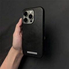ECO iPhone Faux Leather Case Black Minimalist