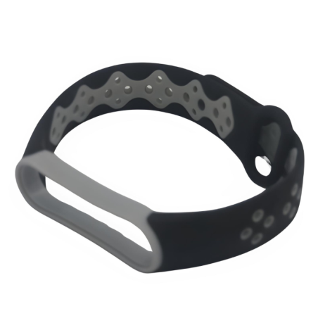 Bracelet de montre ECO pour Xiaomi Mi Smart Band 5/6/7 – Noir/Gris