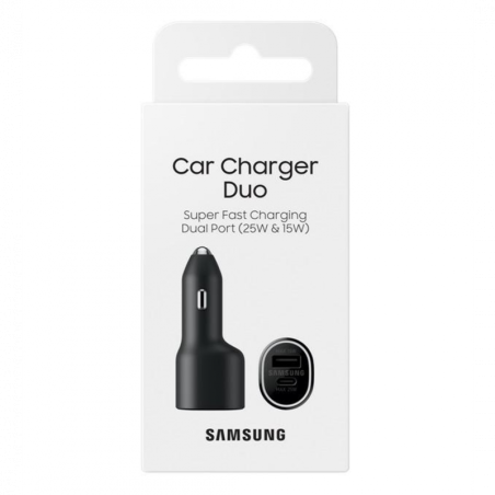 Chargeur allume-cigare USB-C+ USB-A Samsung 25W+15W EP-L4020