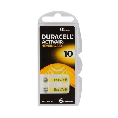 Pile ActiveAir DA10 Duracell x 6pcs | Smarty Paris 18e