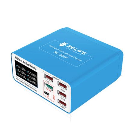 6-Port Charger RELIFE RL-304P – Digital Display