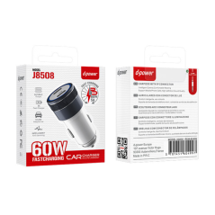 Chargeur Voiture Rapide Secteur 2 Type-C 60W | Smarty Paris 