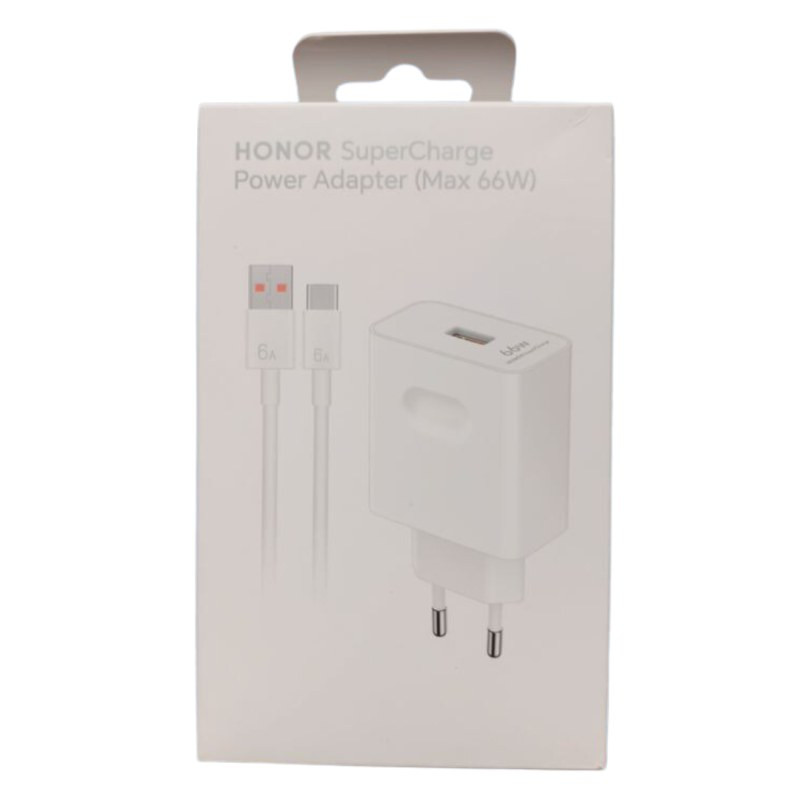 HONOR 66W Wall Charger Kit – White USB-C / Type-C, retail box