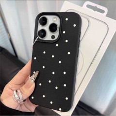 Coque iPhone texture litchi noir | Smarty