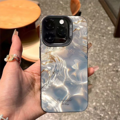 Polycarbonate iPhone Case Blue and Gold Mirage