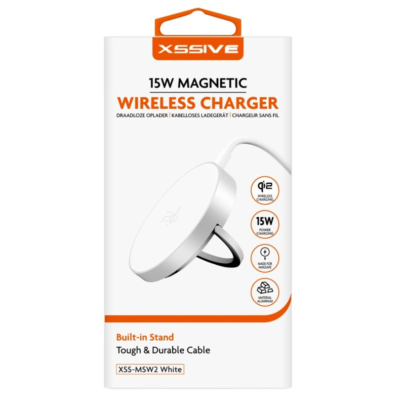 Chargeur magnétique sans fil XSSIVE XSS-MSW2 – Blanc Chargeur magnétique sans fil XSSIVE XSS-MSW2 – Blanc