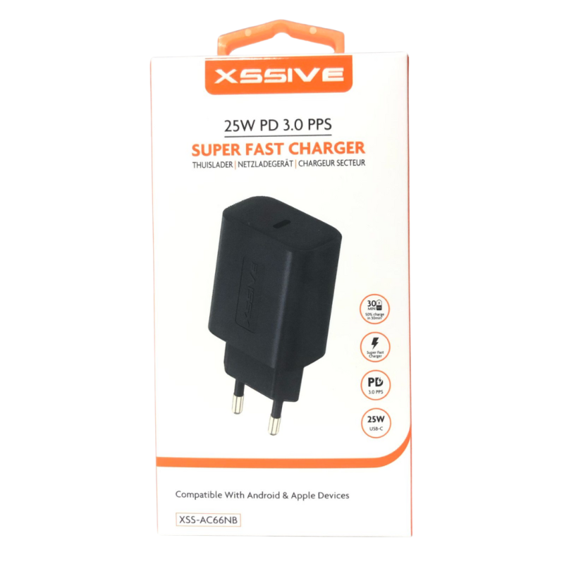Fast USB-C charger XSSIVE XSS-AC66NB – 25W