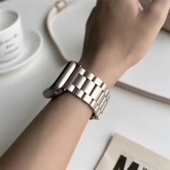 Bracelet Apple Watch acier inoxydable argent 22 mm | Smarty