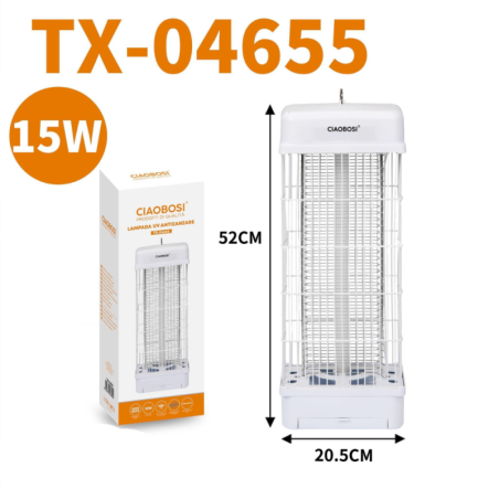 Lampe Anti-moustiques & Mouches Électrique 18W – UV Haute Pu