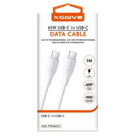 Câble USB-C/USB-C 3m XSSIVE XSS-TPE3MCC — Accessoire · Smart