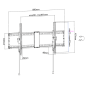 Support mural TV inclinable extra-plat antivol Superior Electronics SUPSTV021 – 43″ à 90″