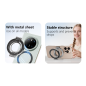Phone Holder YESIDO C229 – foldable ring, dual-side, strong magnet, black