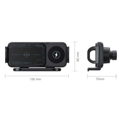 Support voiture X01 charge sans fil 15 W | Smarty