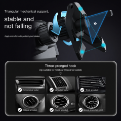 Support voiture X01 charge sans fil 15 W | Smarty