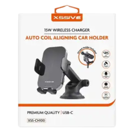 Support de charge sans fil XSSIVE XSS-CH100 – Alignement automatique 15 W