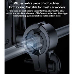 Support moto Yesido C331 étanche noir | Smarty