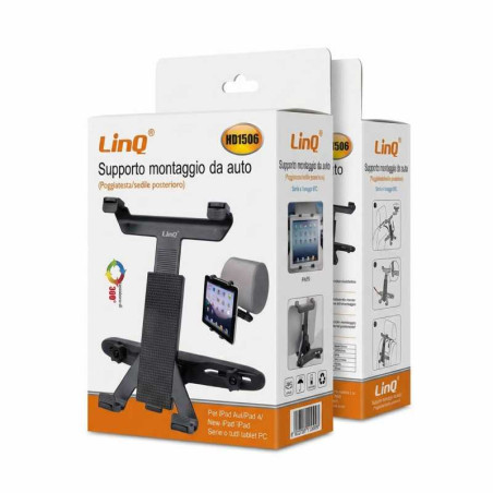 Support tablette voiture LinQ HD1506 – appui-tête réglable 7 à 12 pouces