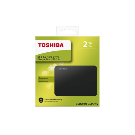 Disque Dur Externe USB 3.0 Toshiba Canvio Basics 2 To - Noir