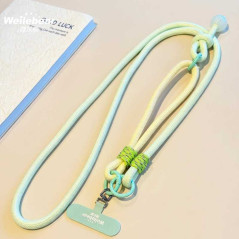 Collier téléphone ECO vert menthe perle 115 cm | Smarty