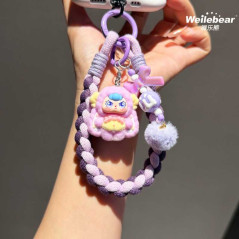 Purple two-tone wrist strap doll | Smarty