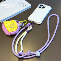 Collier téléphone violet monstre kawaii | Smarty