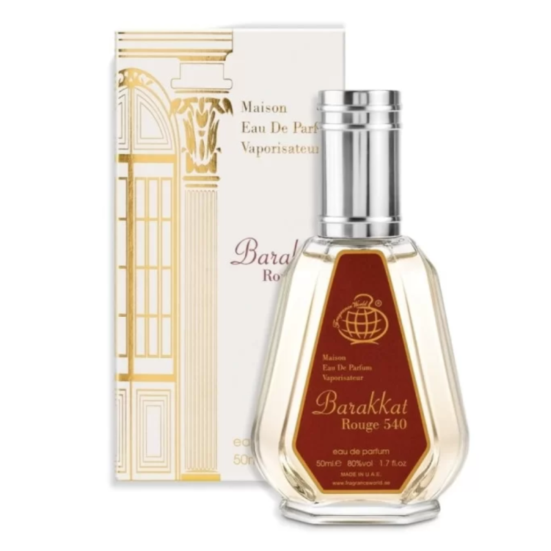 Eau de Parfum Fragrance World Barakkat Rouge 540 - unisex - 50ml · Smarty Paris Beauté