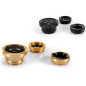 Objectif à clip universel 3-en-1 – macro, grand angle, fisheye, Argent