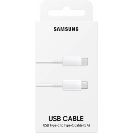 Câble Type-C / Type-C Samsung 5A 100W Blanc - | Smarty Paris