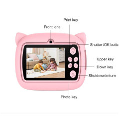 Kids instant print camera Pink Cat | Smarty