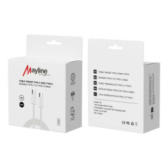 Câble Type-C / Type-C 60W nylon tressé - 2M ( | Smarty Paris