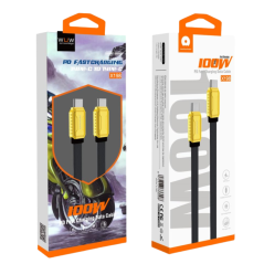 Câble USB-C / Type-C Nylon Tressé 100W Noir - | Smarty Paris