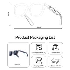 YESIDO IO41 Bluetooth glasses HD calls IP54