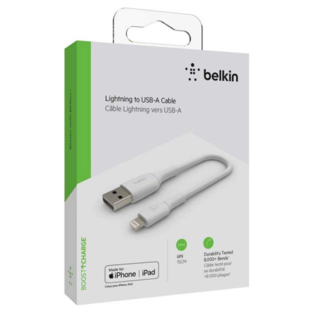 Câble Tressé USB-C / USB-A 0.15M BELKIN CAB00 | Smarty Paris