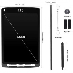 LCD writing tablet 8.5-inch black | Smarty
