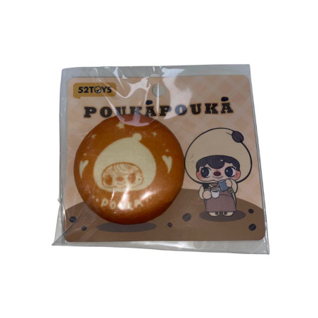 Plush Pin Badge 52TOYS POUKAPOUKA Milk Foam Poka – 6 cm