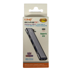 HUB Type-C 4 en 1 2*USB 2.0 + USB 3.0 + USB-C | Smarty Paris