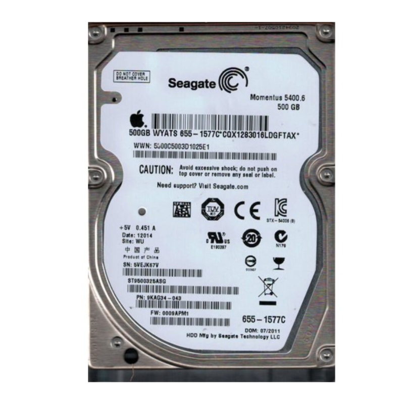 Disque dur Seagate Momentus ST9500325AS pour Apple – 500 Go SATA 2,5 pouces · Reconditionné Disque dur Seagate Momentus ST9500325AS pour Apple – 500 Go SATA 2,5 pouces · Reconditionné