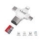 Lecteur de cartes LinQ OTG7976 – Micro SD 4-en-1 Lightning / USB-C / Micro USB