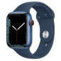 Montre Connectée Apple Watch Series 7 GPS 41mm Aluminium Blue (Accessoires et Emballage d'origine) - Comme Neuf