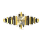Horloge murale LED ECO – 95 x 45 cm Doré Horloge murale LED ECO – 95 x 45 cm Doré