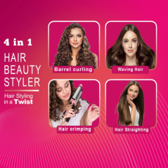 Styler cheveux VGR V563 4-en-1 rose | Smarty