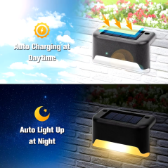 Lampe solaire murale 3W lumière chaude 4 pcs
