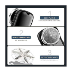 Silver ECO LCD mini shaver | Smarty Paris