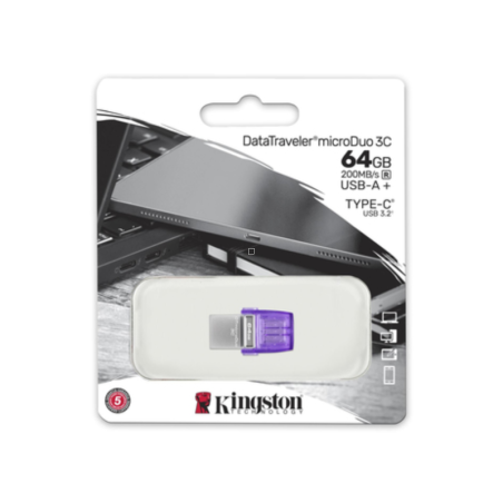 Clé USB Kingston DataTraveler microDuo 3C 64 Go USB + USB-C 